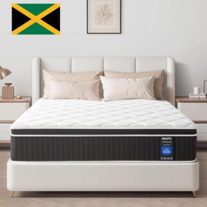 Simarth 12" Queen Hybrid Mattress – Cooling, Medium Firm Support